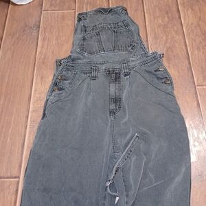 Women's Black Denim Overalls